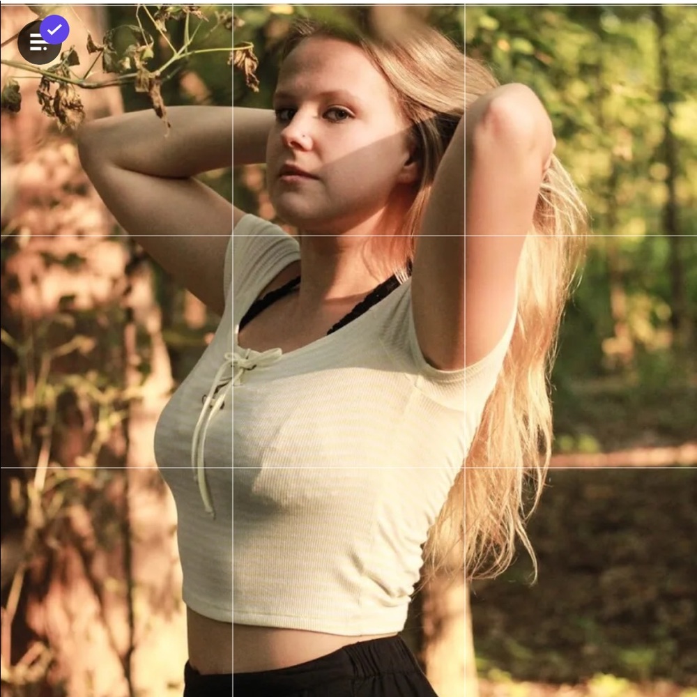 Yellow and white cropped shirt